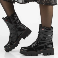 Botki typu workery Rieker Y3330-00 czarne