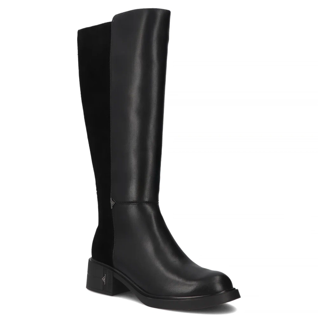 Leather boots Filippo DKZ7233/25 BK black