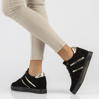 Skórzane Sneakersy Filippo DP3549/22 BK czarne