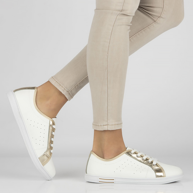 Leather shoes Filippo DP3508/23 WH GO white