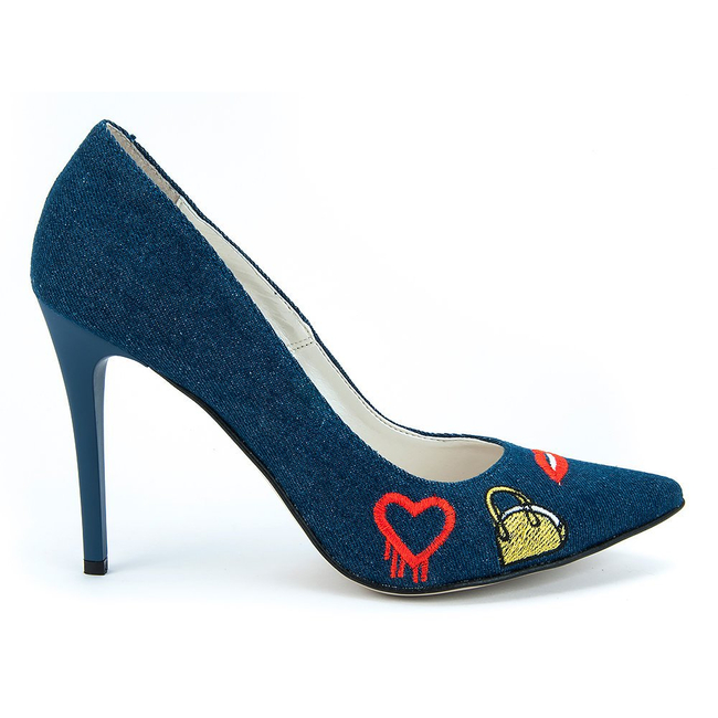 Czółenka FILIPPO 2160 Jeans Haft