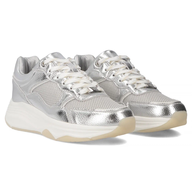 Leather sneakers Filippo DP6723/25 SI silver