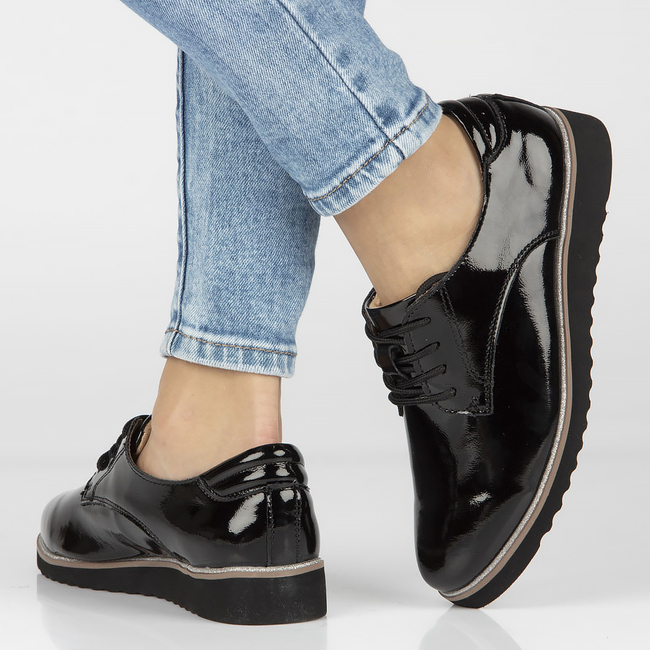 Leather shoes Filippo DP1514/23 BK black