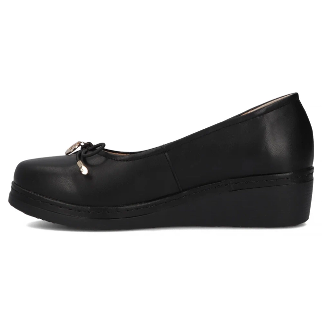 Skórzane baleriny Filippo DP6857/25 BK czarne