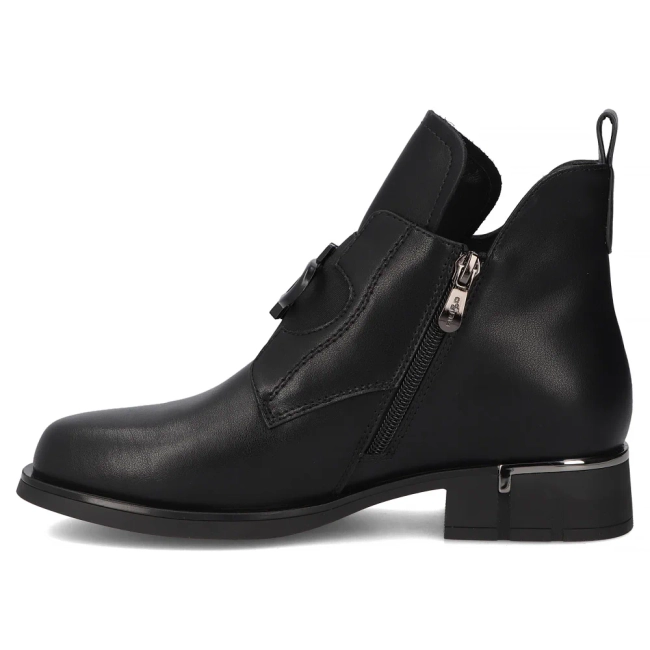 Skórzane botki Filippo DBT7191/26 BK czarne