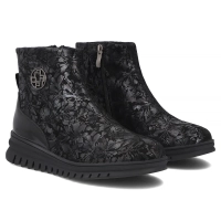 Leather ankle boots Filippo DBT8074/26 BK GO black