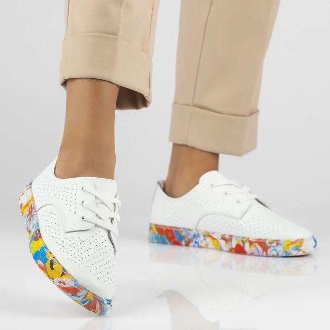 Leather shoes Filippo DP6206/24 WH white