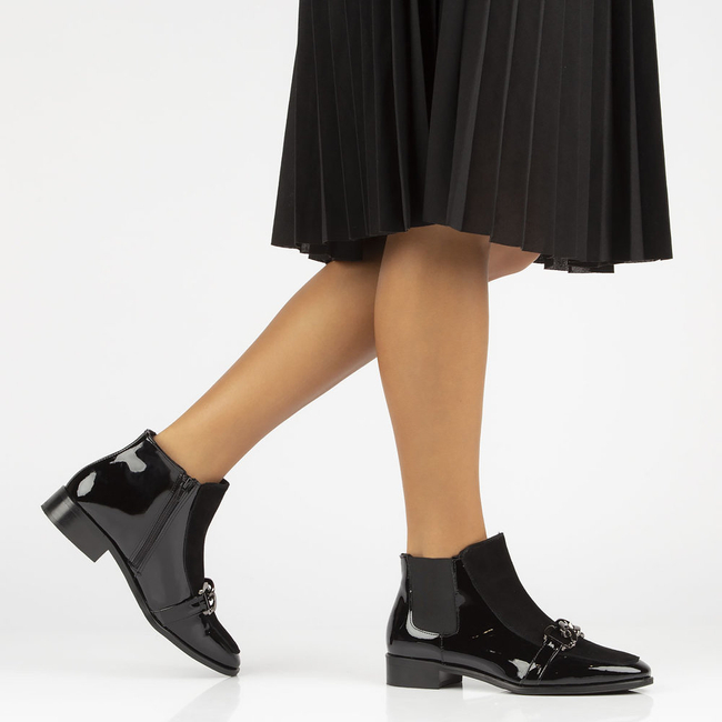 Leather ankle boots Sagan 4651 black