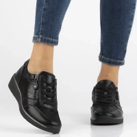 Leather shoes Filippo DP6633/24 BK black