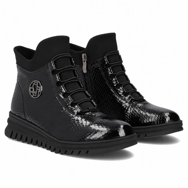 Skórzane botki Filippo DBT8075/26 BK PT czarne