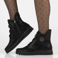 Leather ankle boots DBT6360/24 BK PT black