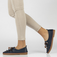 Leather shoes Filippo DP2058/21 NV navy blue