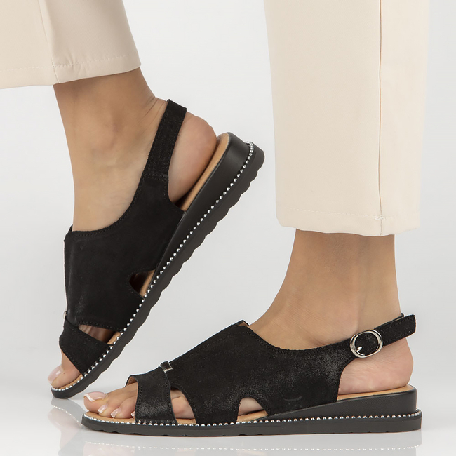 Leather sandals Filippo DS4470/23 BK black