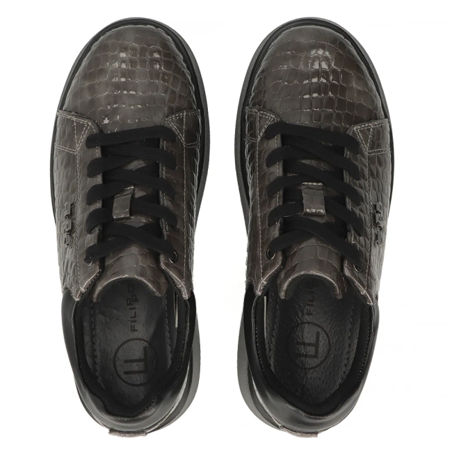 Leather sneakers Filippo DP7412/25 GR CR grey