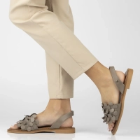 Leather sandals Filippo 40425 taupe