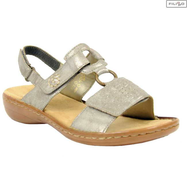 Sandals RIEKER 60887-40 grey 8023481