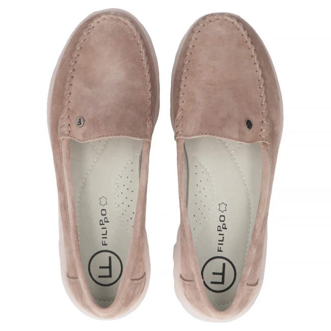 Leather loafers Filippo DP6751/25 BE beige