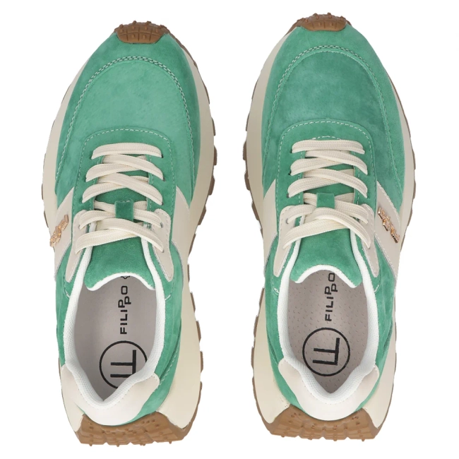Leather sneakers Filippo DP6785/25 GE green