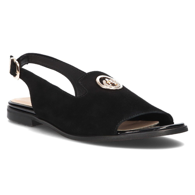 Leather sandals Filippo 116 black suede