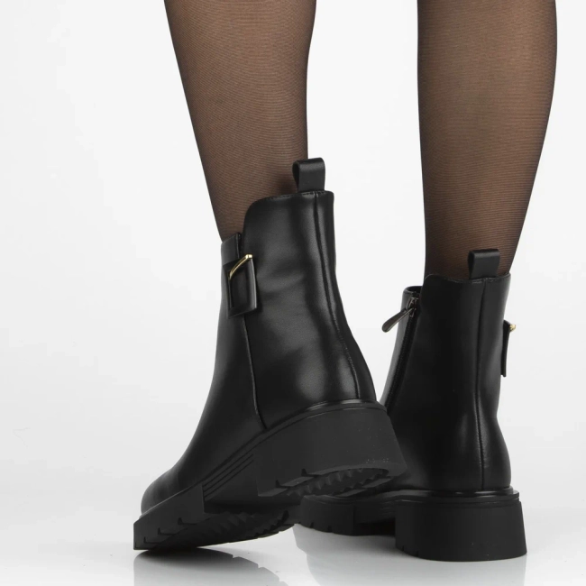 Leather ankle boots Filippo DBT7185/25 BK black