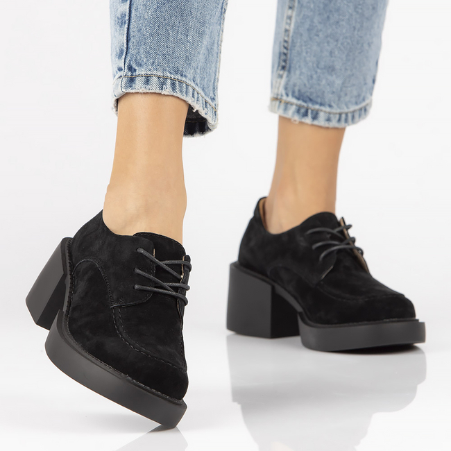 Leather shoes Filippo DP4919/23 BK black