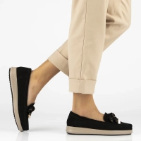 Skórzane mokasyny Filippo DP6457/25 BK SU czarne