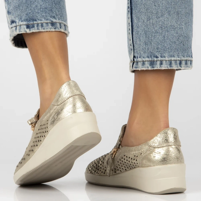 Leather shoes Filippo DP6210/25 GO gold