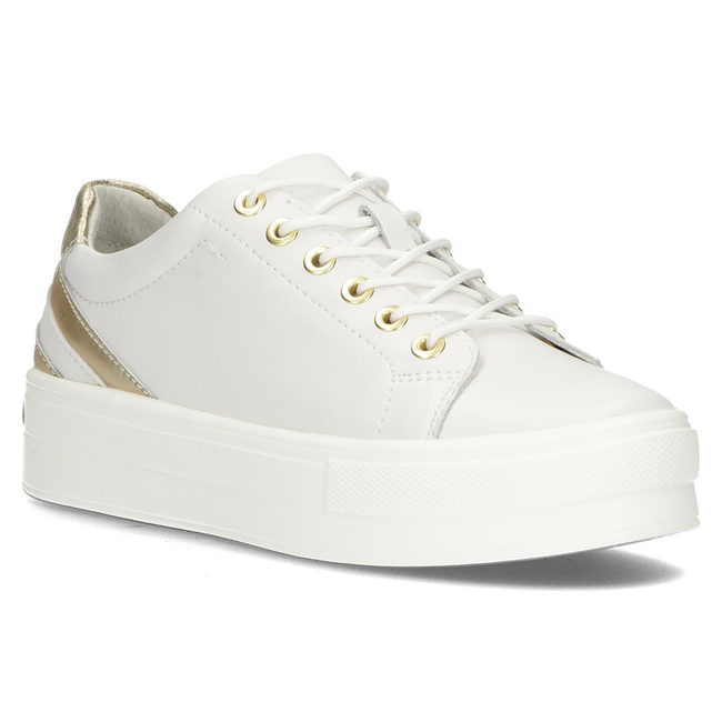 Skórzane półbuty FILIPPO DP3530/22 WH białe