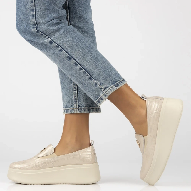 Leather shoes Filippo DP6794/25 BE beige