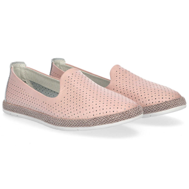 Skórzane półbuty Filippo DP081/20 PI różowe