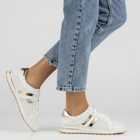 Leather shoes Filippo DP4477/23 WH GO white