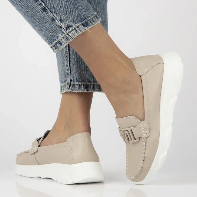 Leather shoes Filippo DP6763/25 BE beige