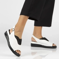 Leather sandals Filippo DS6145/24 WH white