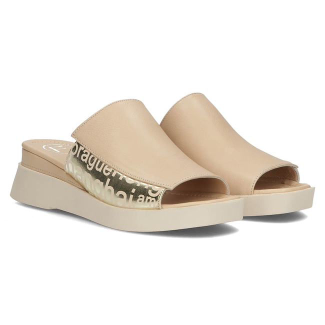 Leather flip-flops Filippo DK3921/22 BE beige