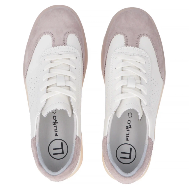 Leather sneakers Filippo DP6745/25 BE beige