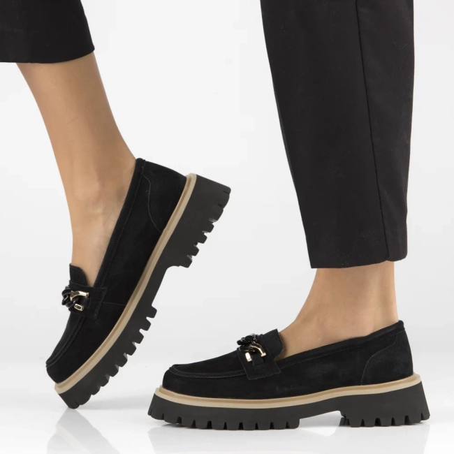 Leather shoes Filippo DP4589/23 BK black