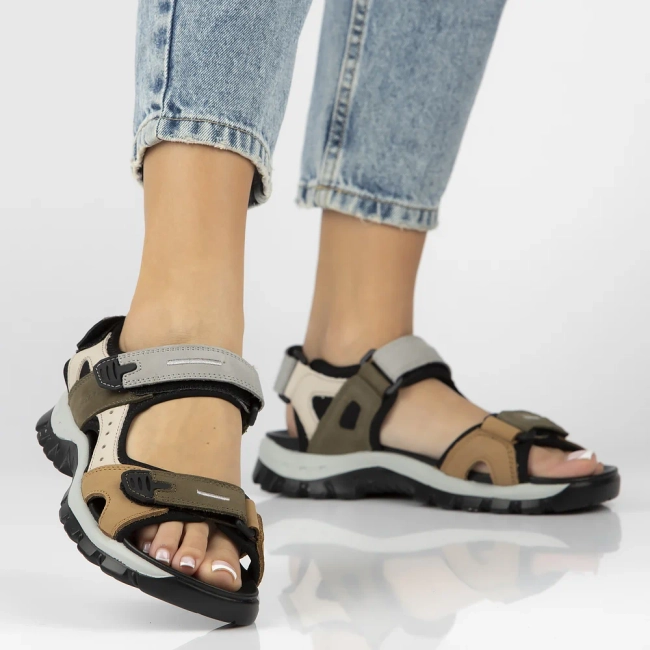 Leather sandals Filippo DS7033/25 BE beige