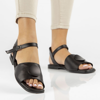 Leather sandals Filippo DS3900/22 BK black