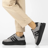 Skórzane sneakersy Filippo DP7175/25 GR szare