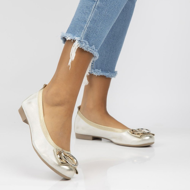 Leather ballerinas Filippo 103 gold