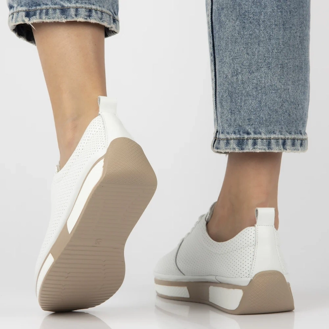 Leather sneakers Filippo DP6740/25 WH white