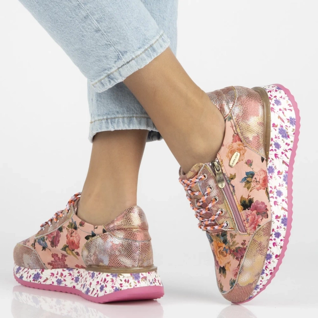 Leather sneakers Laura Vita delphine 06 cerise pink