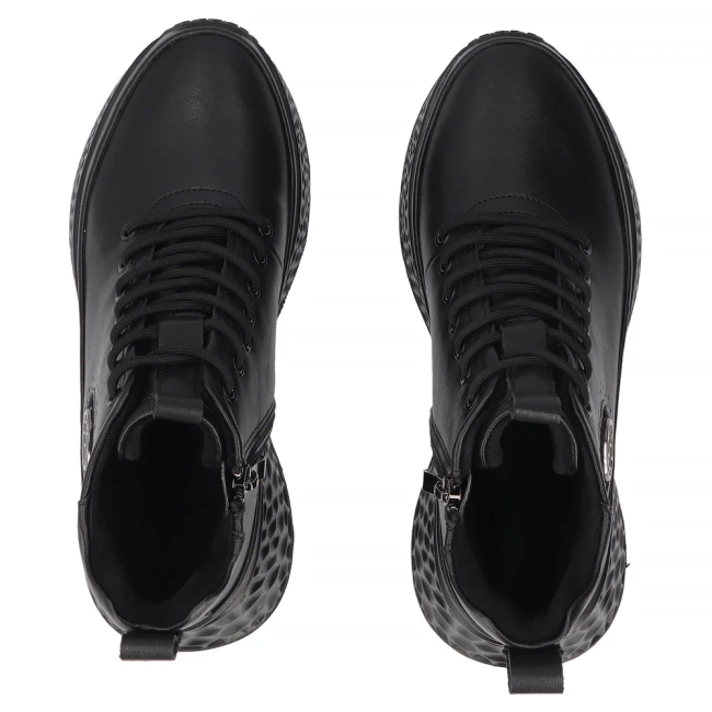 Leather platform ankle boots Filippo DBT7998/26 BK black