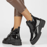 Leather boots Filippo DBT3963/22 BK black