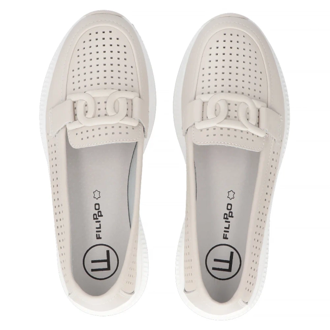 Leather shoes Filippo DP4400/25 BE beige