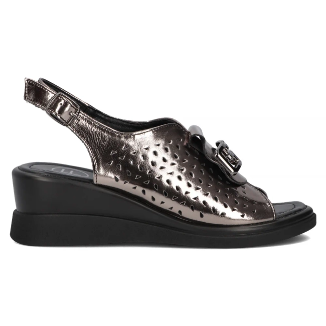 Leather sandals Filippo DS6154/24 GN Gun metal