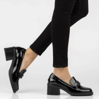 Leather heeled shoes Filippo DP8245/26 BK black