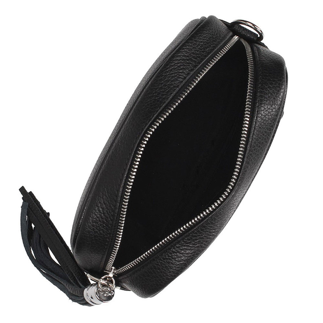 Handbag Toscanio Leather Messenger Bag E27 black