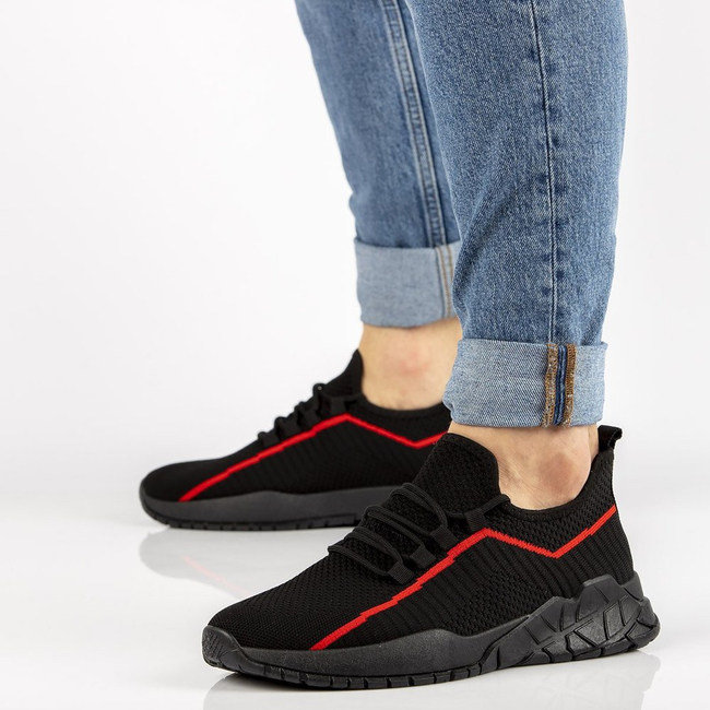 Sneakersy męskie Filippo MTN2291/21 BK RD