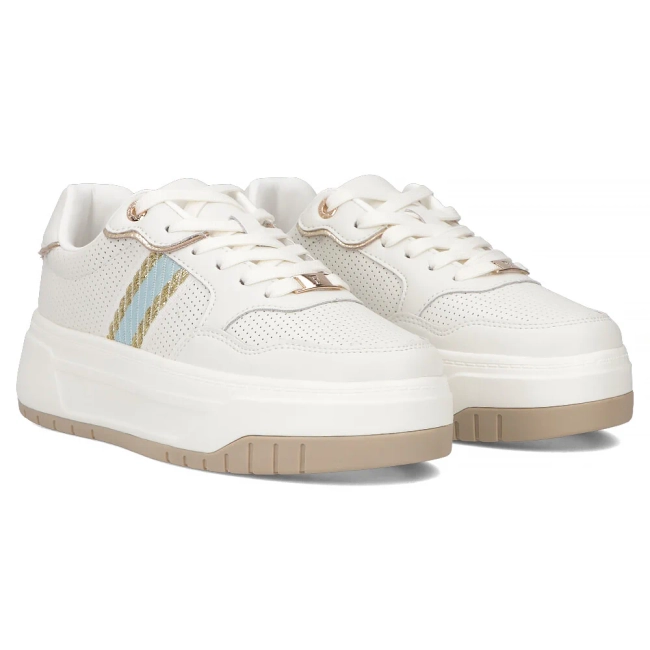 Leather sneakers Filippo DP6725/25 WH BL white